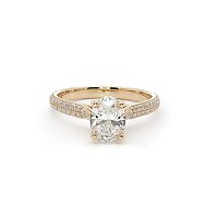 Cathedral Engagement Ring with Natural Diamonds 1.44ct Total Weight