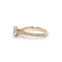 Cathedral Engagement Ring with Natural Diamonds 1.44ct Total Weight