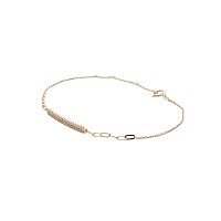 Round Lab Grown Pave Diamond Bar Bracelet 0.126ct Total Weight