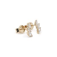 Marquise Lab Grown Diamond Stud Earrings 0.416ct Total Weight