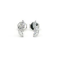 Marquise Lab Grown Diamond Stud Earrings 0.416ct Total Weight