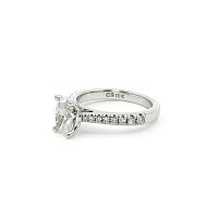 Tulip Engagement Ring with Natural Diamonds 0.2ct Total Weight