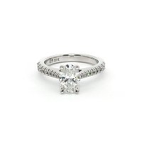 Tulip Engagement Ring with Natural Diamonds 0.2ct Total Weight