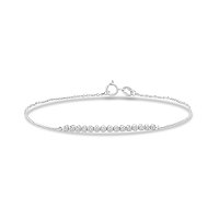 Half Bar Diamond Bracelet with Round Lab Grown 0.06ct Total Weight