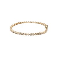 Bezel Tennis Bracelet with Round Lab Grown 1.51ct Total Weight