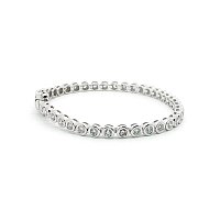 Bezel Tennis Bracelet with Round Lab Grown 3.02ct Total Weight