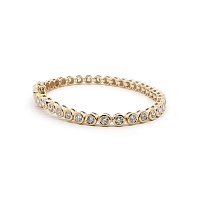 Bezel Tennis Bracelet with Round Lab Grown 3.02ct Total Weight