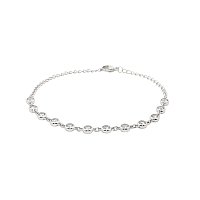 Bezel Chain Bracelet with Round Lab Grown Diamonds 1.2ct Total Weight
