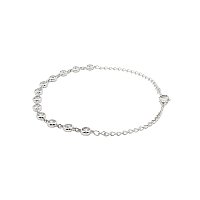 Bezel Chain Bracelet with Round Lab Grown Diamonds 1.2ct Total Weight