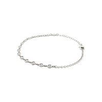 Bezel Chain Bracelet with Round Lab Grown Diamonds 0.76ct Total Weight