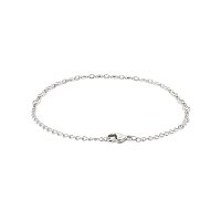 Bezel Chain Bracelet with Round Lab Grown Diamonds 0.76ct Total Weight