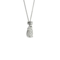 Diamond Necklace with Pear & Round Lab Grown 1.1ct Total Weight