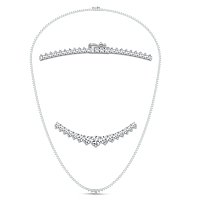 LG.18WG Graduating Tennis Necklace 3cts