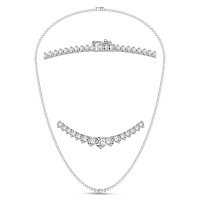 LG.18WG Graduating Tennis Necklace 5cts