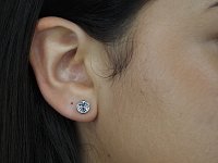 Earrings with Round Lab Grown Diamonds 1.57ct Total Weight