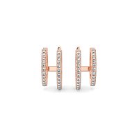 Earring Huggies with Natural Diamonds 0.16cts Total Weight