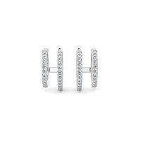 Earring Huggies with Natural Diamonds 0.16cts Total Weight
