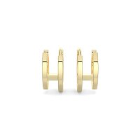Earring Huggies with Natural Diamonds 0.16cts Total Weight