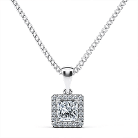 Angeli Halo Claw Set Pendant