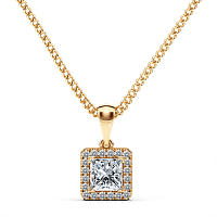 Angeli Halo Claw Set Pendant
