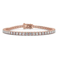 Tennis Bracelet with Round Natural Diamonds 6cts Total Weight