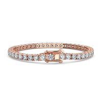 Tennis Bracelet with Round Natural Diamonds 9cts Total Weight