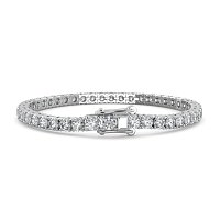Tennis Bracelet with Round Natural Diamonds 9cts Total Weight