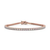 Tennis Bracelet with Round Natural Diamonds 3cts Total Weight