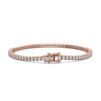 Tennis Bracelet with Round Natural Diamonds 3cts Total Weight