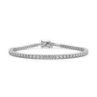 Tennis Bracelet with Round Natural Diamonds 3cts Total Weight