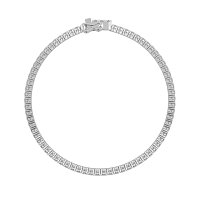 Tennis Bracelet with Round Natural Diamonds 3cts Total Weight