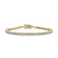 Tennis Bracelet with Round Natural Diamonds 3cts Total Weight