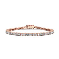 Tennis Bracelet with Round Natural Diamonds 4cts Total Weight