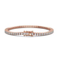 Tennis Bracelet with Round Natural Diamonds 4cts Total Weight