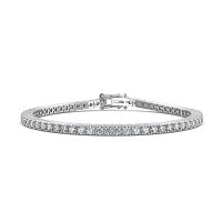 Tennis Bracelet with Round Natural Diamonds 4cts Total Weight