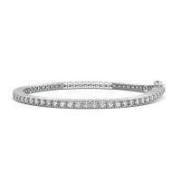 Tennis Bracelet with Round Natural Diamonds 4cts Total Weight