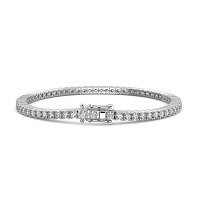 Tennis Bracelet with Round Natural Diamonds 4cts Total Weight
