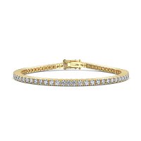 Tennis Bracelet with Round Natural Diamonds 4cts Total Weight