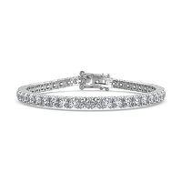 Tennis Bracelet with Round Natural Diamonds 7cts Total Weight