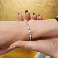 Tennis Bracelet with Round Lab Grown Diamonds 8cts Total Weight