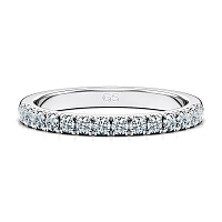 Tulip Claw Set Wedding Ring with Natural Diamonds 0.34ct Total Weight