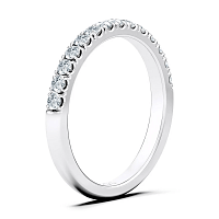 Tulip Claw Set Wedding Ring with Natural Diamonds 0.34ct Total Weight