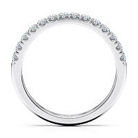 Tulip Claw Set Wedding Ring with Natural Diamonds 0.34ct Total Weight
