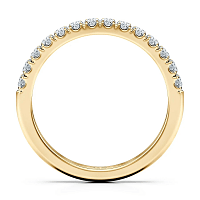 Tulip Claw Set Wedding Ring with Natural Diamonds 0.34ct Total Weight