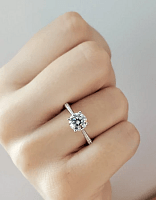 Calista 1.01ct Round IGI LG Side Stones Diamond Engagement Ring
