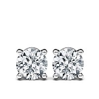 Earrings with 2  Lab Grown Diamonds 4.04ct Total Weight