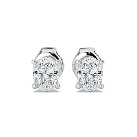 Earrings with 2 Lab Grown IGI Diamonds 2.05ct Total Weight