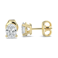 Earrings with 2 Lab Grown IGI Diamonds 1.58ct Total Weight