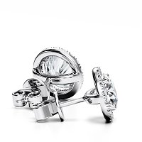 Earrings with 2 Lab Grown Diamonds 2.10cts Total Weight
