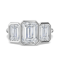Selena 3 Stones Engagement Ring with 2.57ct IGI LG Diamonds